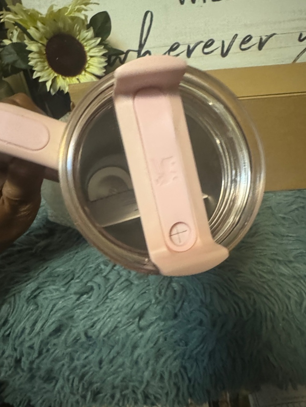 Brand new! Stanley Pink Tumbler with Black Monogram Accents - Picture 4 of 6